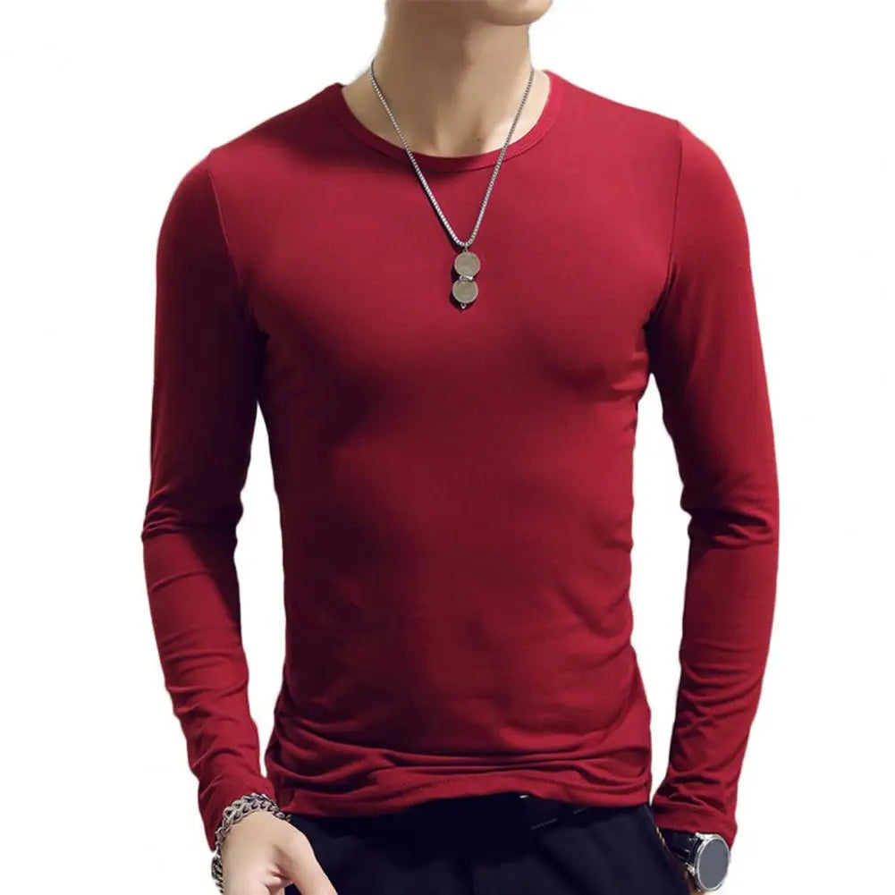 65% Dropshipping!Fashion Men's T-shirt Casual O-neck Long Sleeve Slim Outdoor Sports Top