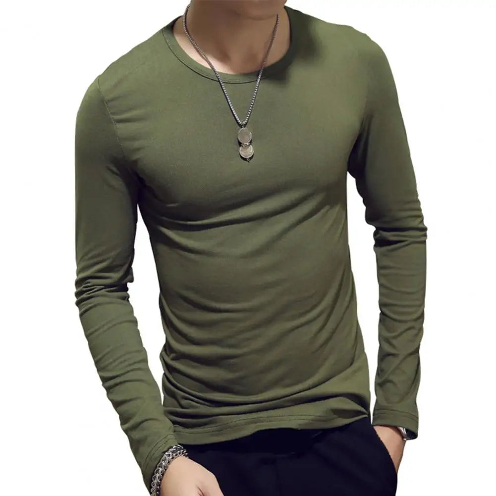 65% Dropshipping!Fashion Men's T-shirt Casual O-neck Long Sleeve Slim Outdoor Sports Top