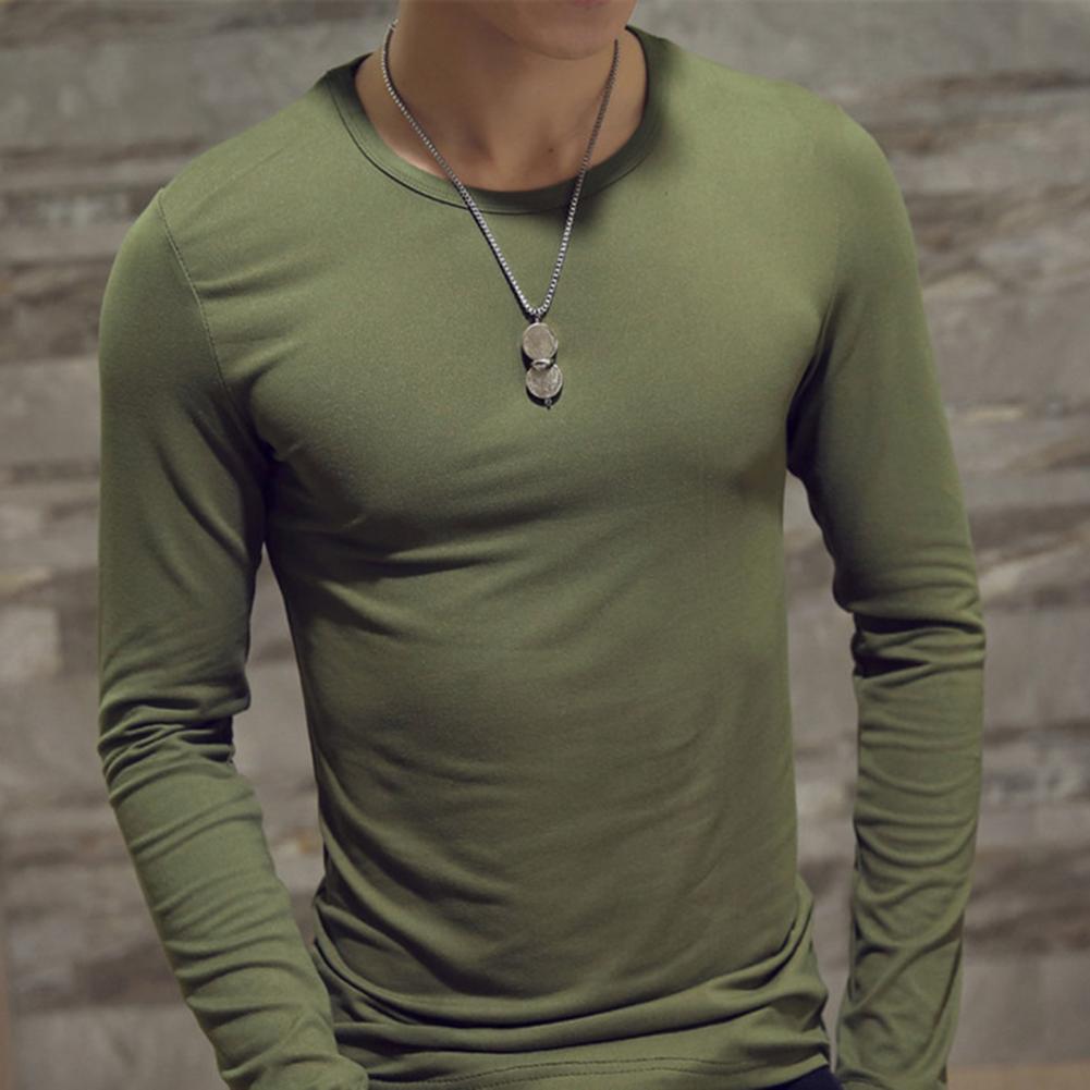 65% Dropshipping!Fashion Men's T-shirt Casual O-neck Long Sleeve Slim Outdoor Sports Top
