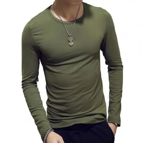 65% Dropshipping!Fashion Men's T-shirt Casual O-neck Long Sleeve Slim Outdoor Sports Top