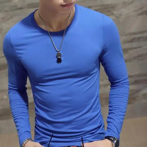 65% Dropshipping!Fashion Men's T-shirt Casual O-neck Long Sleeve Slim Outdoor Sports Top