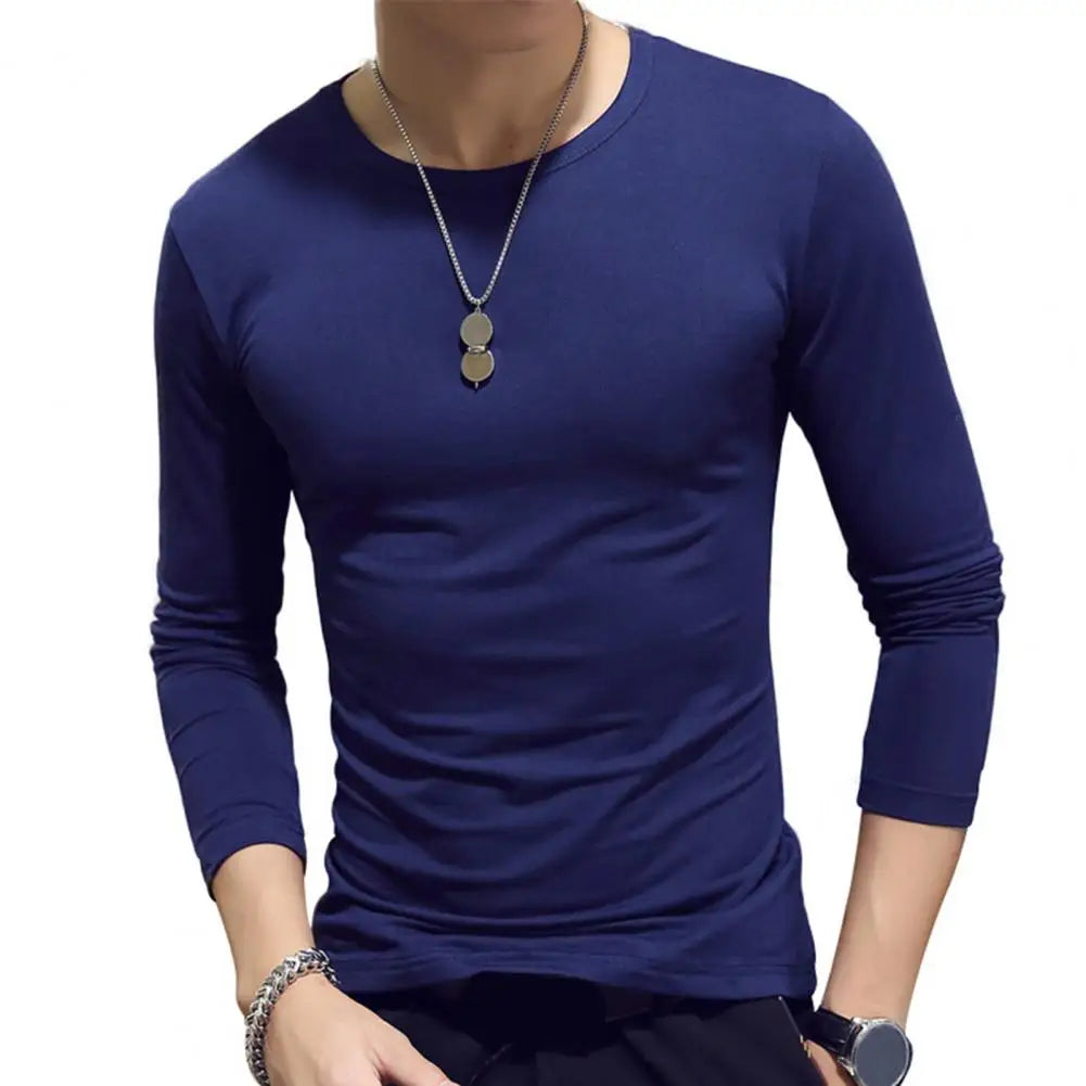 65% Dropshipping!Fashion Men's T-shirt Casual O-neck Long Sleeve Slim Outdoor Sports Top