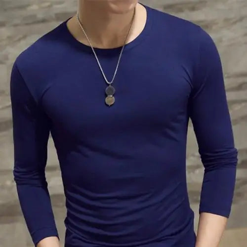 65% Dropshipping!Fashion Men's T-shirt Casual O-neck Long Sleeve Slim Outdoor Sports Top