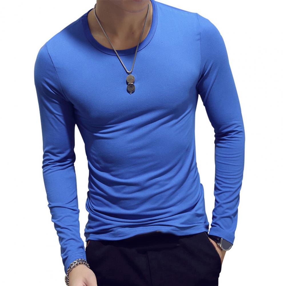 65% Dropshipping!Fashion Men's T-shirt Casual O-neck Long Sleeve Slim Outdoor Sports Top