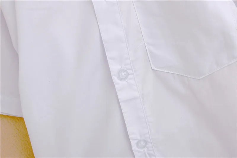 Plain White Baby Boys Shirts Children Clothes Classic Top Kids Tee Cotton Girl Jumper Solid Student Uniform