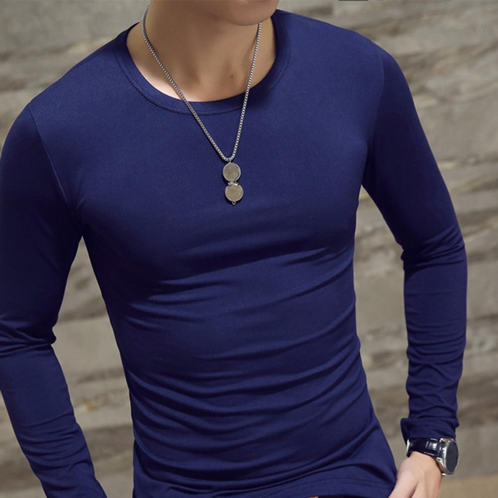 65% Dropshipping!Fashion Men's T-shirt Casual O-neck Long Sleeve Slim Outdoor Sports Top
