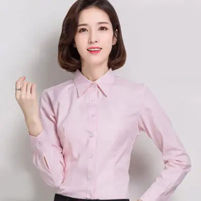 Women Shirts Blouses Women White Shirt Long Sleeve Blouse Female Tops OL Basic Shirt Blouses 2025 Fashion Elegant Woman Clothing