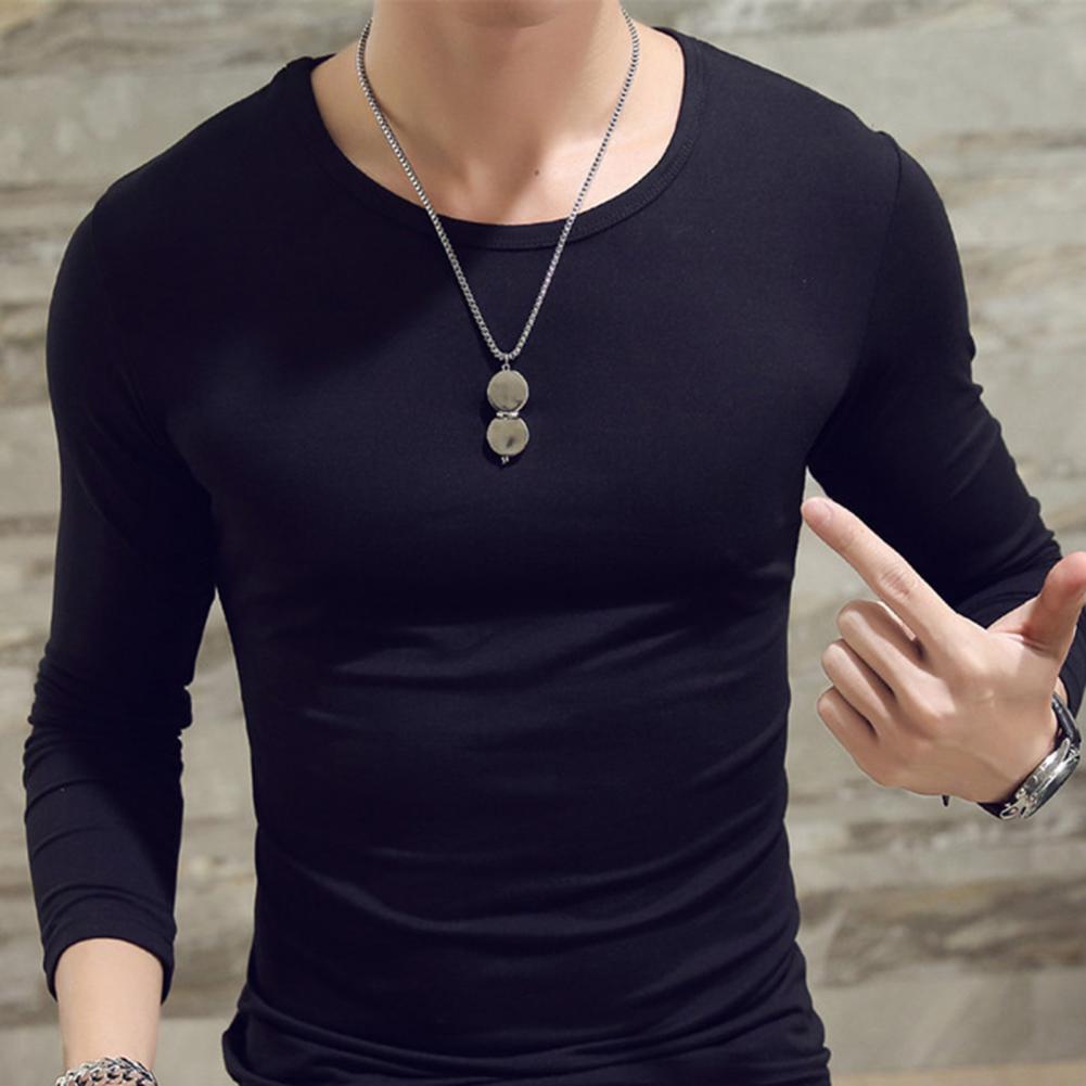 65% Dropshipping!Fashion Men's T-shirt Casual O-neck Long Sleeve Slim Outdoor Sports Top