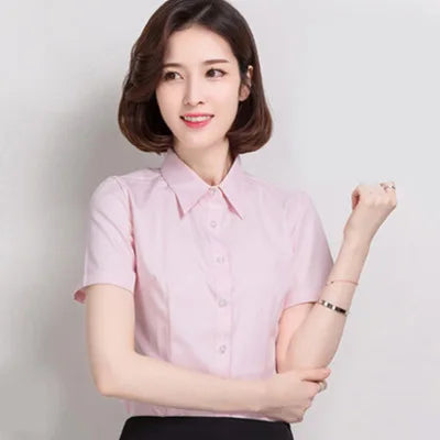 Women Shirts Blouses Women White Shirt Long Sleeve Blouse Female Tops OL Basic Shirt Blouses 2025 Fashion Elegant Woman Clothing