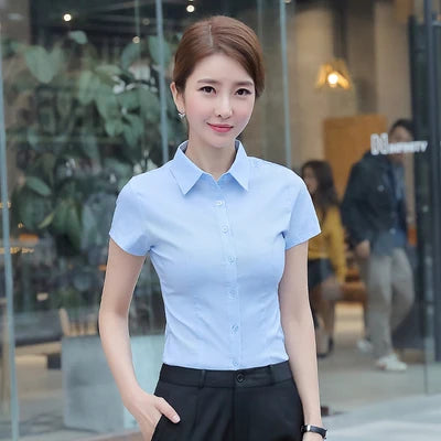 Women Shirts Blouses Women White Shirt Long Sleeve Blouse Female Tops OL Basic Shirt Blouses 2025 Fashion Elegant Woman Clothing