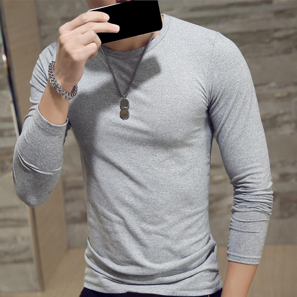 65% Dropshipping!Fashion Men's T-shirt Casual O-neck Long Sleeve Slim Outdoor Sports Top