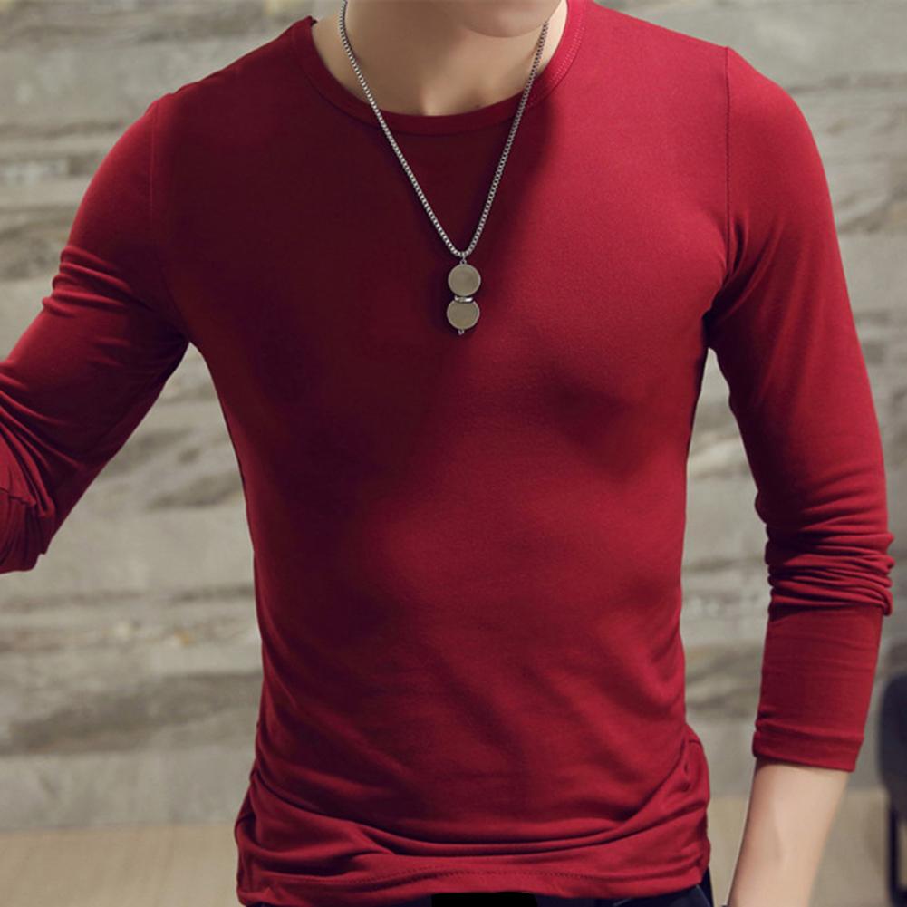 65% Dropshipping!Fashion Men's T-shirt Casual O-neck Long Sleeve Slim Outdoor Sports Top