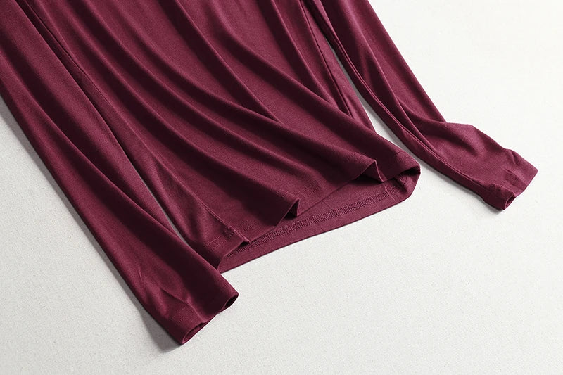 Plain Cotton Women T Shirt High Quality Elastic Basic Solid Long Sleeve T-shirts Female Casual Tops Korean Thin O Neck Tshirt