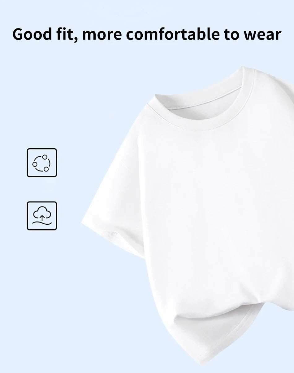 Kids Plain Color Short Sleeve T Shirt Summer Boys Girls Casual Tee Breathable Tops Children Casual School Clothing 2025 Fashion