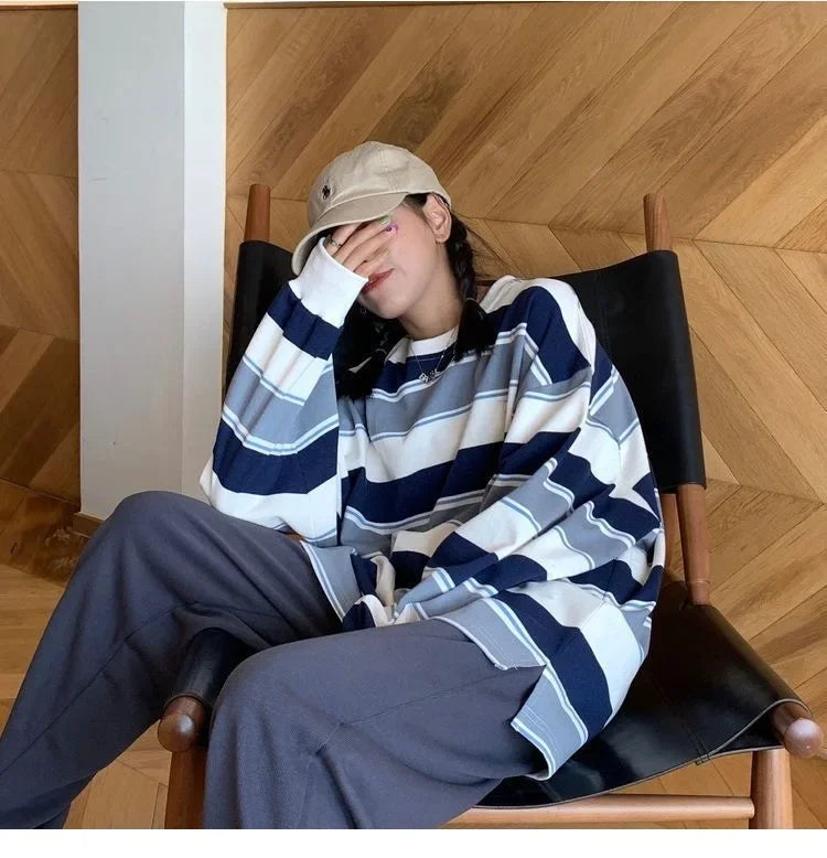 Women T shirts four seasons Woman clothing Y2k Top Sweatshirt 2023 korean Fashion Long Sleeves Tee Loose Couple Graphic T-shirt