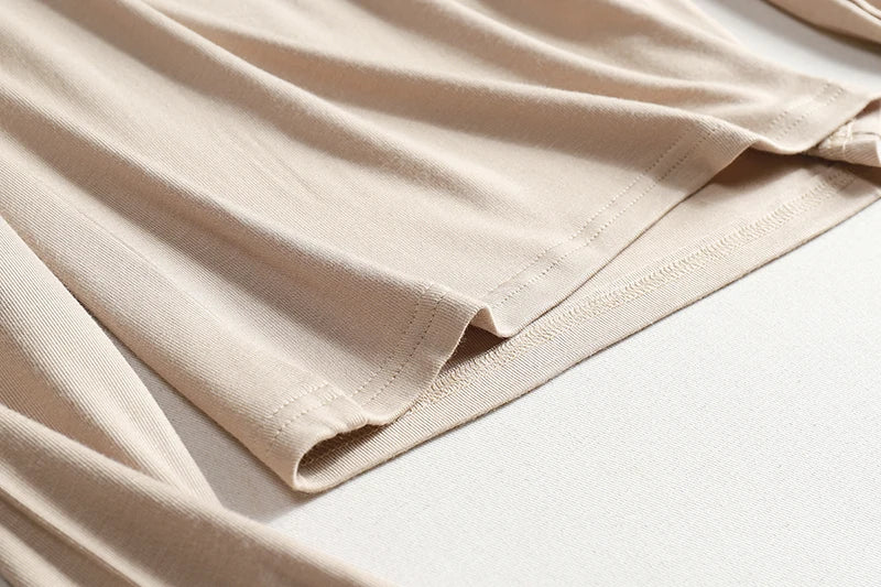 Plain Cotton Women T Shirt High Quality Elastic Basic Solid Long Sleeve T-shirts Female Casual Tops Korean Thin O Neck Tshirt