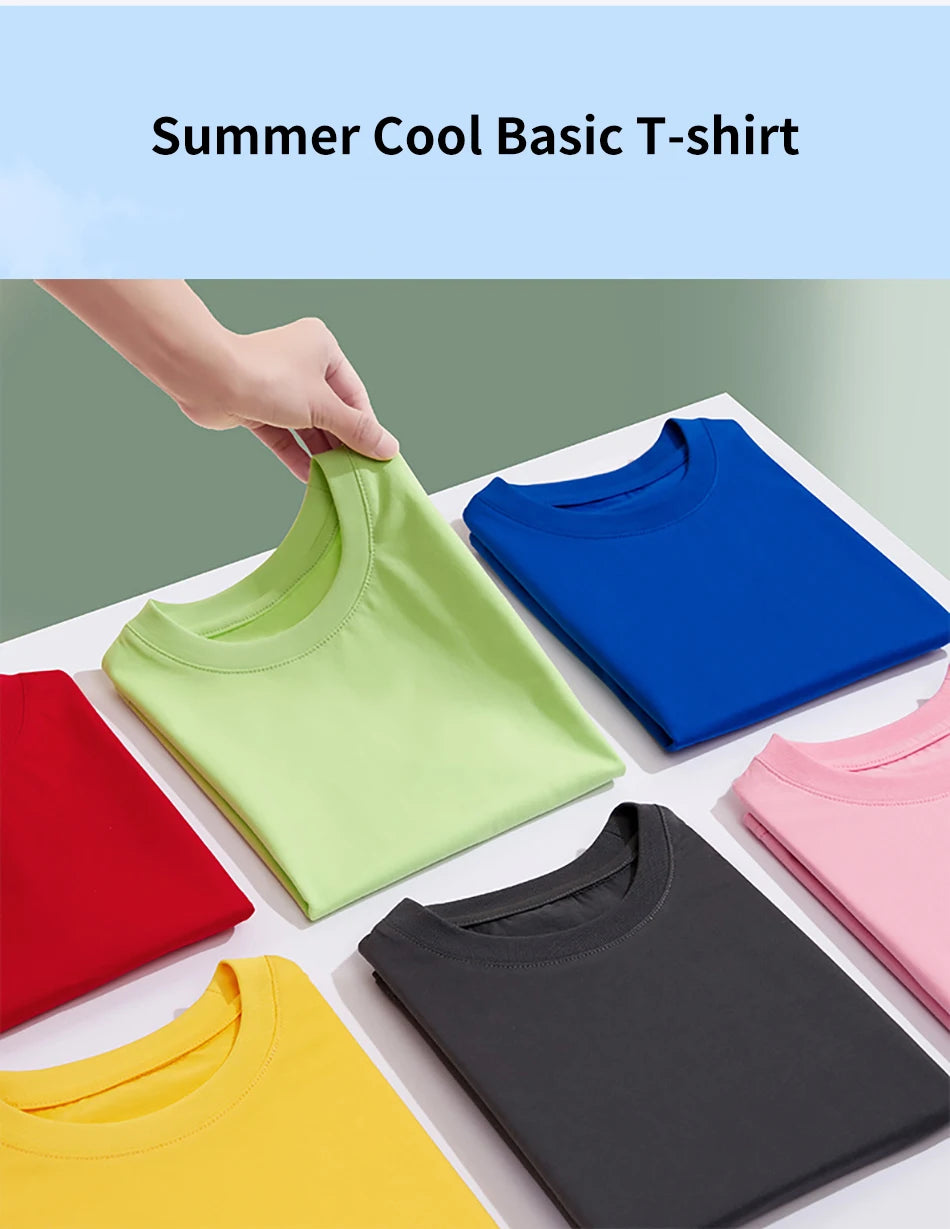 Kids Plain Color Short Sleeve T Shirt Summer Boys Girls Casual Tee Breathable Tops Children Casual School Clothing 2025 Fashion