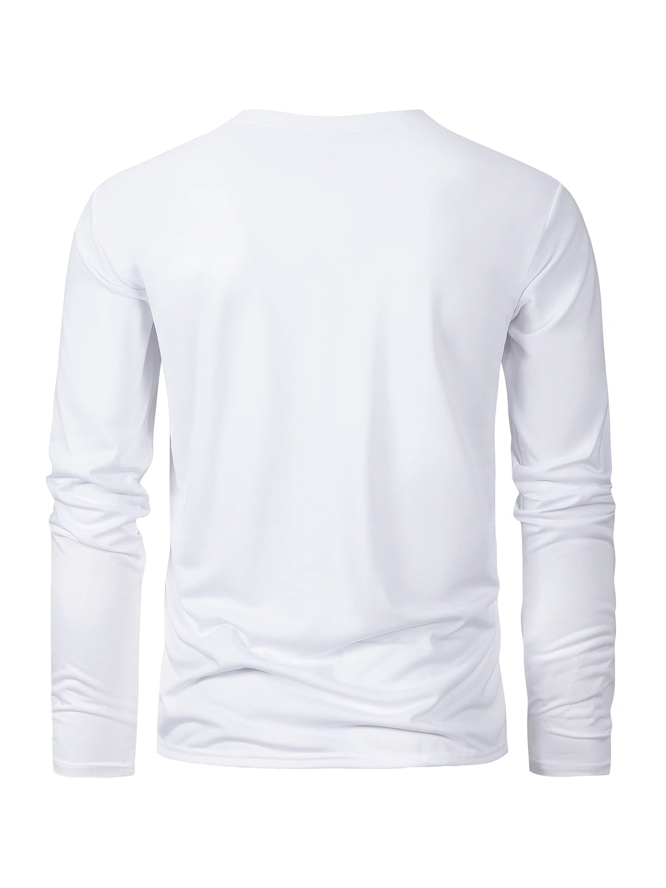 Men's Casual Long-sleeve T-shirt Round Neck Shirt Pullover Tops Daily Solid Sports Breathable versatile Men's T-shirts Clothes