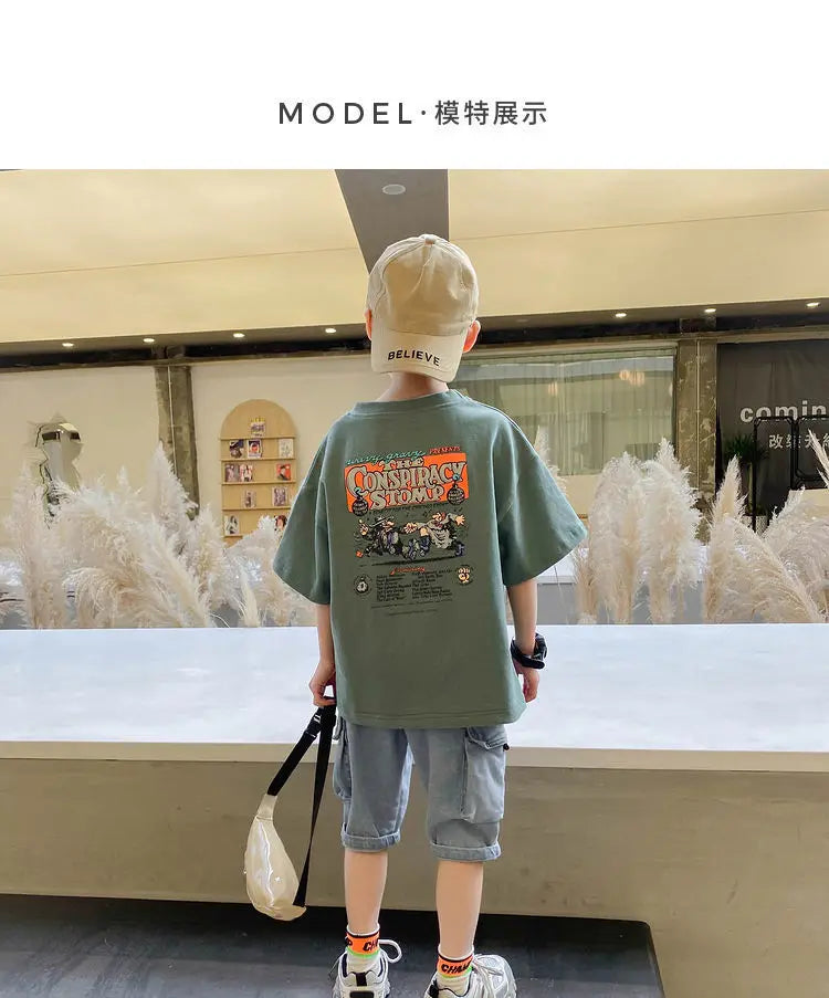 T-shirt For Boys Baby boy Clothes Short-sleeve Tee Children Top T shirt For Summer Toddler Child Kids Clothes New Arrival