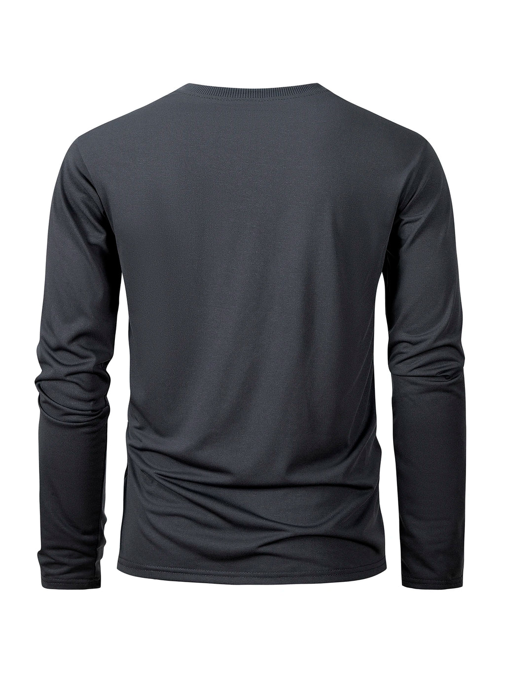 Men's Casual Long-sleeve T-shirt Round Neck Shirt Pullover Tops Daily Solid Sports Breathable versatile Men's T-shirts Clothes