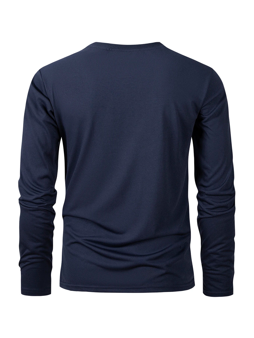 Men's Casual Long-sleeve T-shirt Round Neck Shirt Pullover Tops Daily Solid Sports Breathable versatile Men's T-shirts Clothes