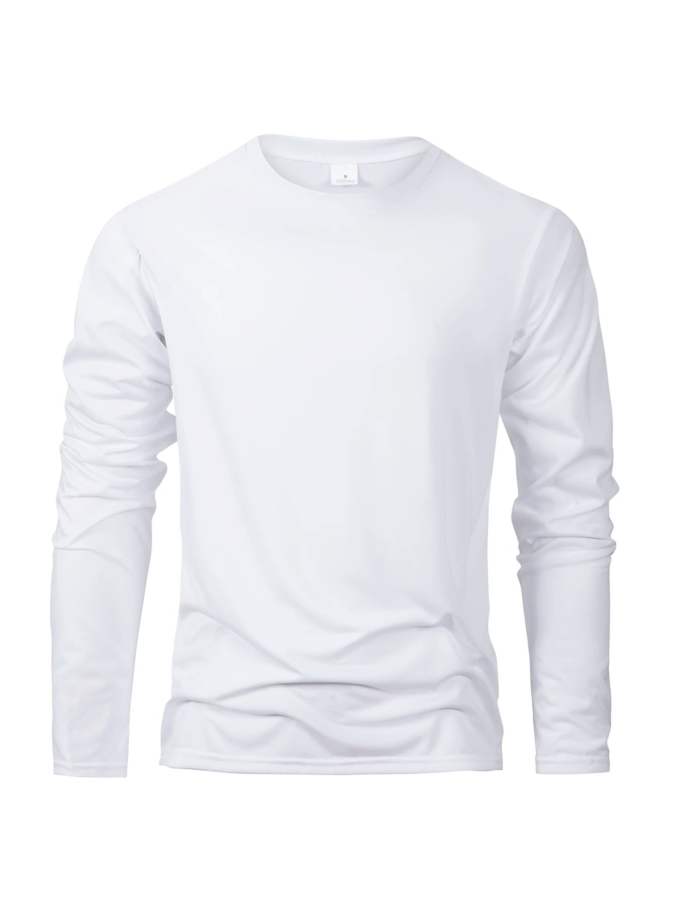 Men's Casual Long-sleeve T-shirt Round Neck Shirt Pullover Tops Daily Solid Sports Breathable versatile Men's T-shirts Clothes