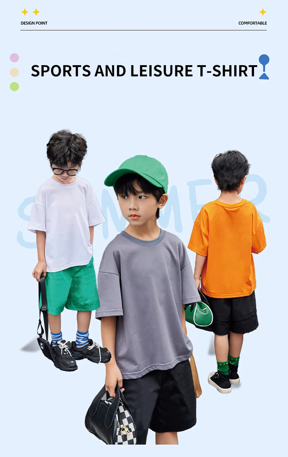 Kids Plain Color Short Sleeve T Shirt Summer Boys Girls Casual Tee Breathable Tops Children Casual School Clothing 2025 Fashion