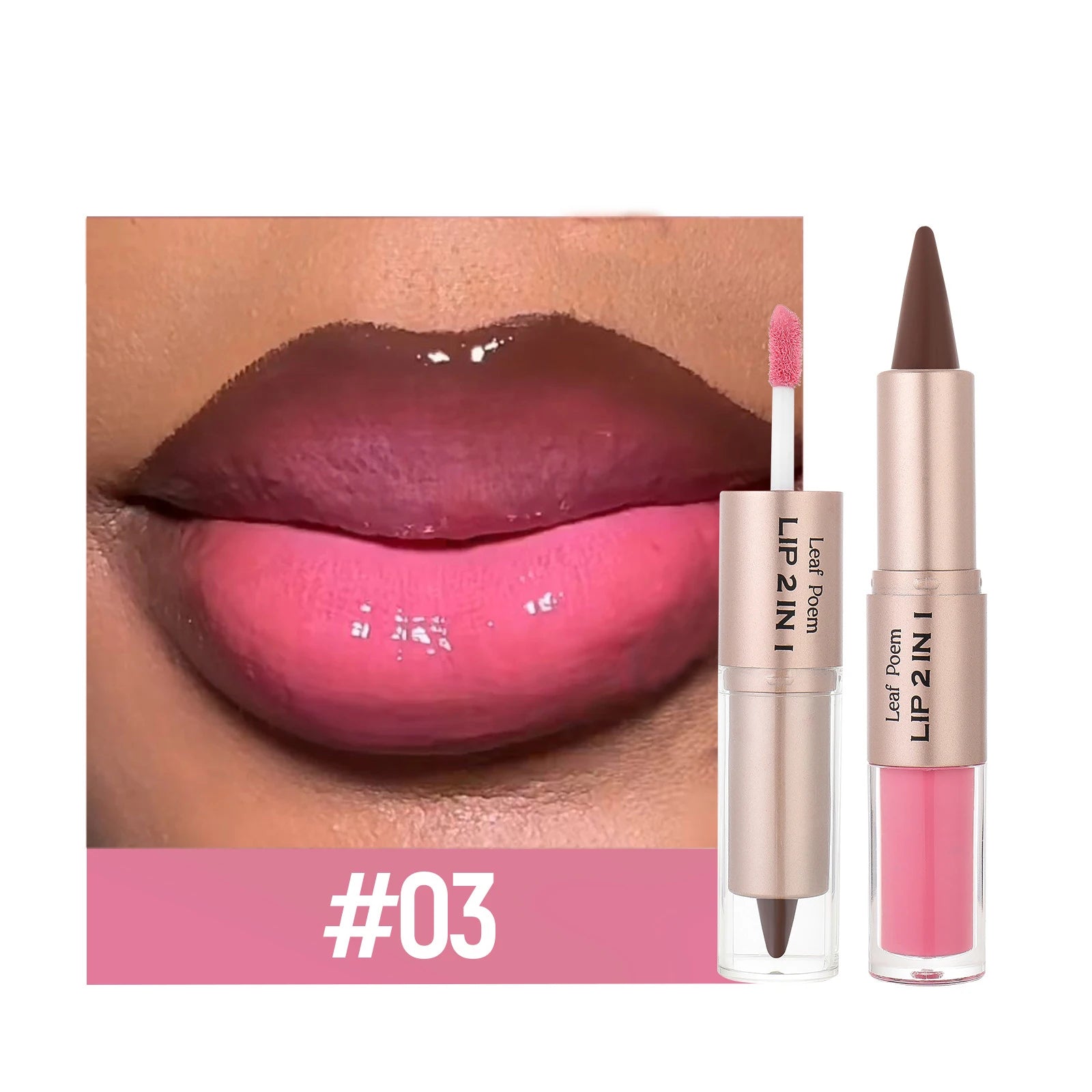 Long Lasting Velvet Matte Lipstick Double Head Lip Gloss Non-stick Cup Lip Gloss Tint Plumper Waterproof Lipstick Makeup