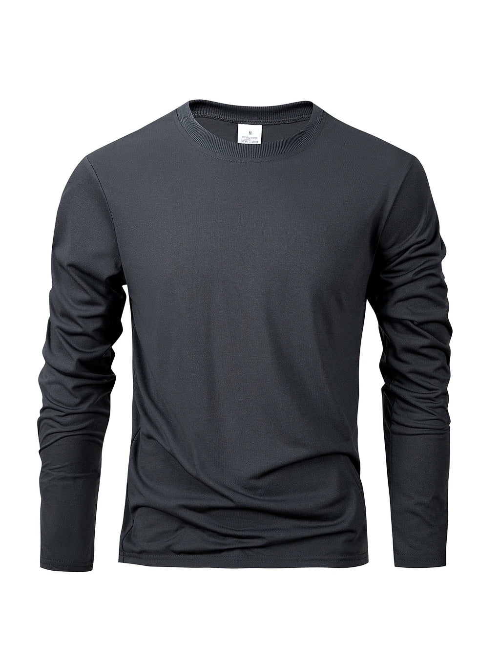 Men's Casual Long-sleeve T-shirt Round Neck Shirt Pullover Tops Daily Solid Sports Breathable versatile Men's T-shirts Clothes