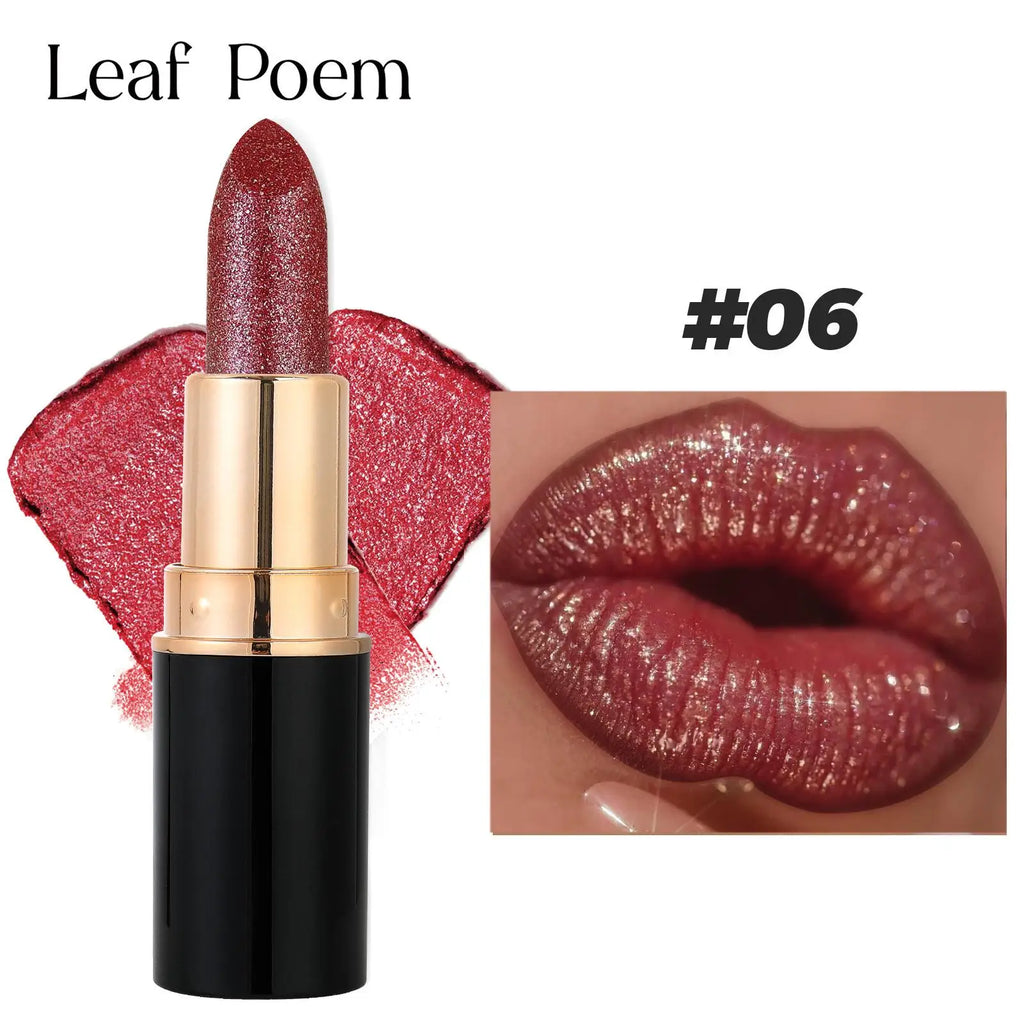 Makeup Non-sticky Non-fading Lipstick Pearlescent Long-lasting Moisturizing Fine Glitter Lip Gloss Hydrating Waterproof Lips Hot