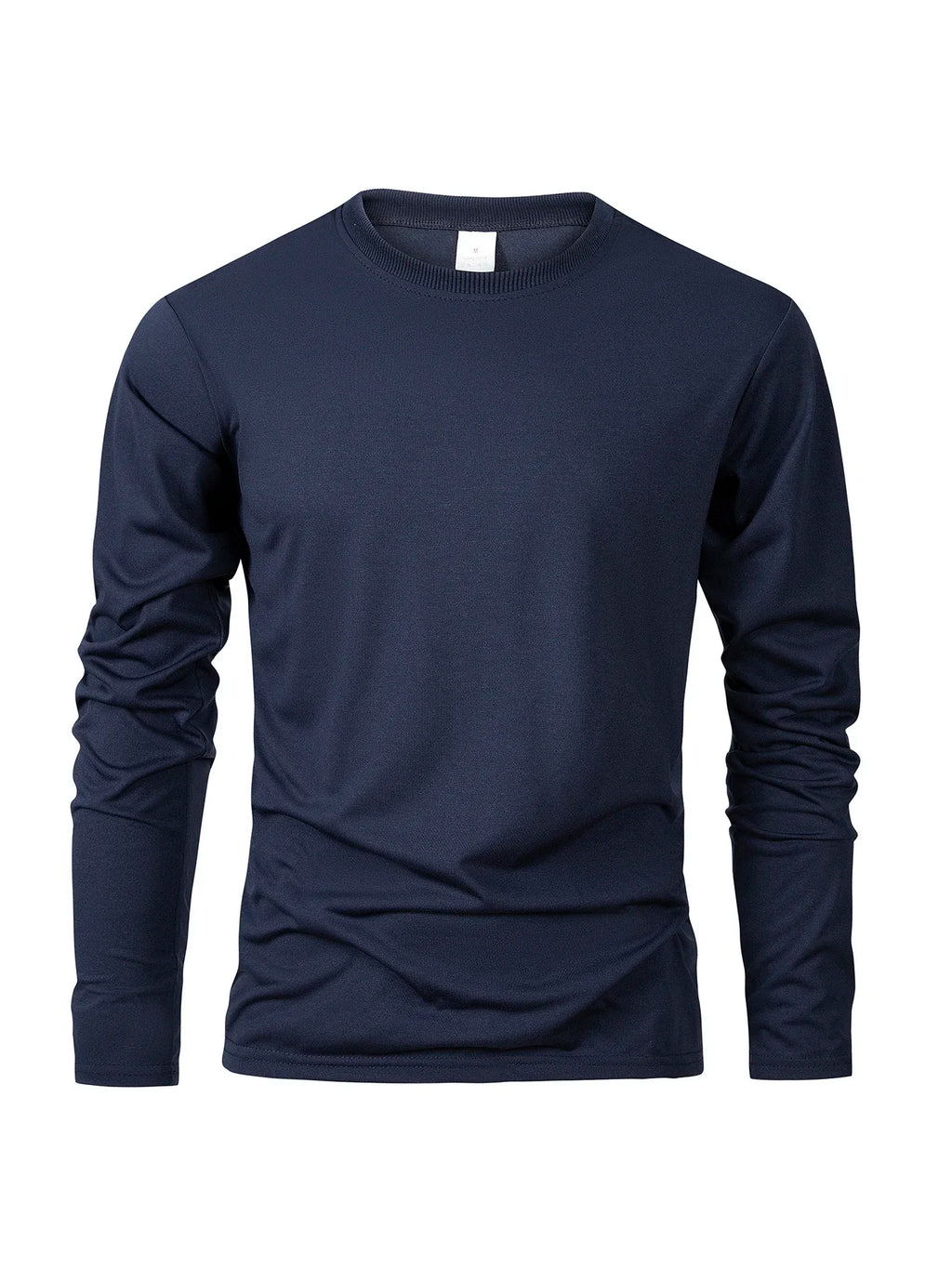 Men's Casual Long-sleeve T-shirt Round Neck Shirt Pullover Tops Daily Solid Sports Breathable versatile Men's T-shirts Clothes