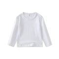 2025 Children T-shirt Boys Girls Tees Autumn Spring Cotton Long Sleeve White Shirt Kids Tops Baby Clothes