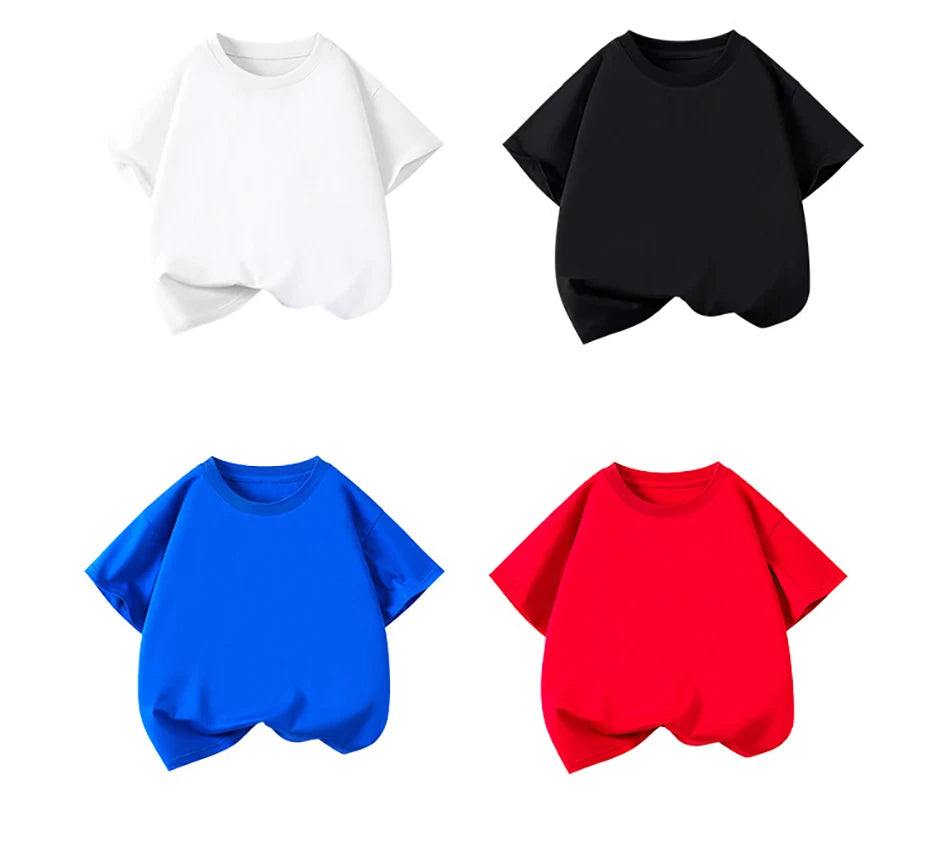 Kids Plain Color Short Sleeve T Shirt Summer Boys Girls Casual Tee Breathable Tops Children Casual School Clothing 2025 Fashion