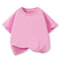 2-12 Years T-shirt for Girls Solid Soft Cotton 2025 Summer Pink Girl Tops Tee Fashion Sport Kids T Shirt Soft Cute Birthday Gift