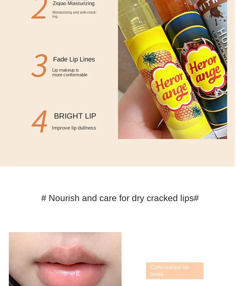 Fruit Moisturizing Lip Balm Grapes Makeup Jelly Lighten Lines Plump Care Tint Nude Lipstick Primer Colorless Lip Care Wholesale
