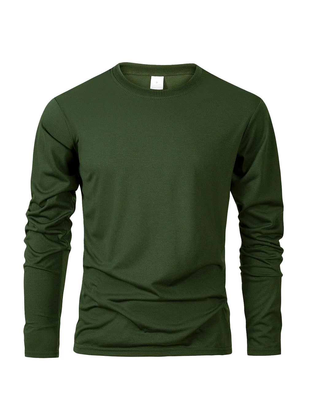 Men's Casual Long-sleeve T-shirt Round Neck Shirt Pullover Tops Daily Solid Sports Breathable versatile Men's T-shirts Clothes