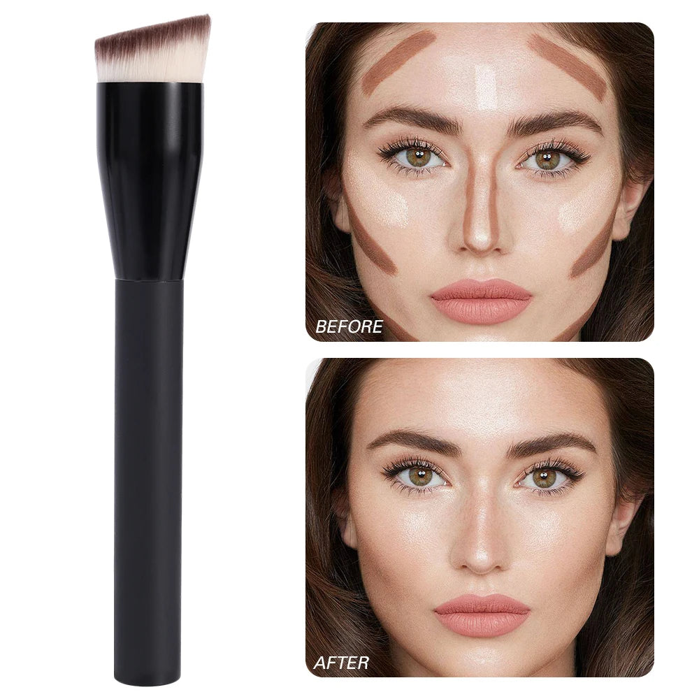 Makeup Brushes Foundation Concealer Angled Seamless Cover Synthetic Dark Circle Liquid Cream Cosmetics Contour Brush Beauty Tool
