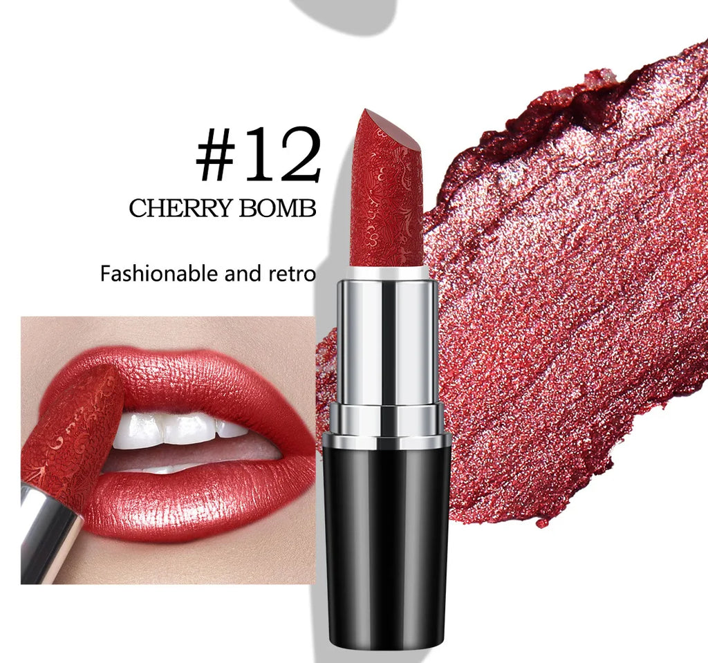 Makeup Non-sticky Non-fading Lipstick Pearlescent Long-lasting Moisturizing Fine Glitter Lip Gloss Hydrating Waterproof Lips Hot