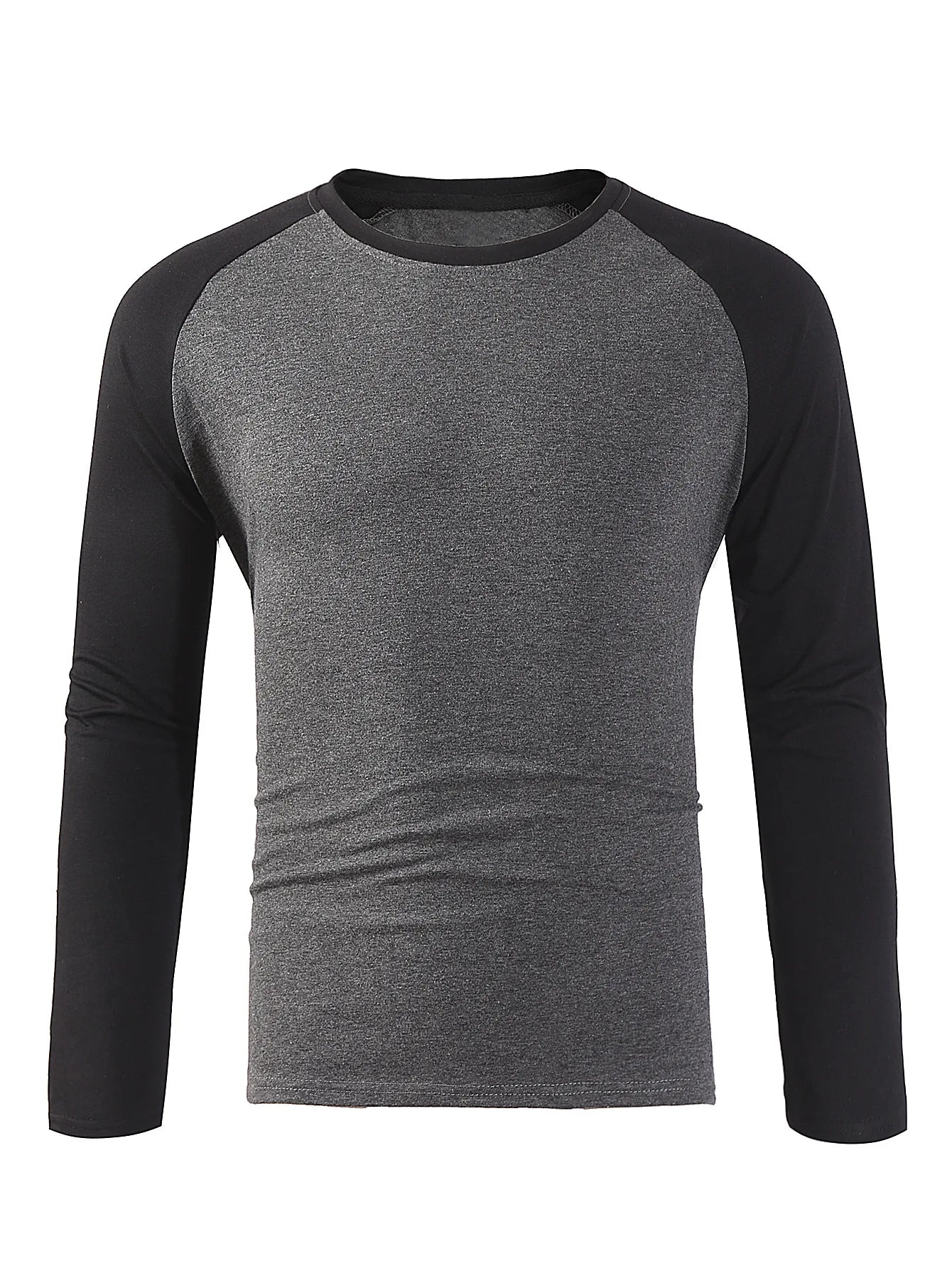 Men Sleeve Shirt Round Neck T-Shirt Three Quarter Sleeve Shirt Casual Fitness Training Cotton Breathable Plunger Sleeve Top