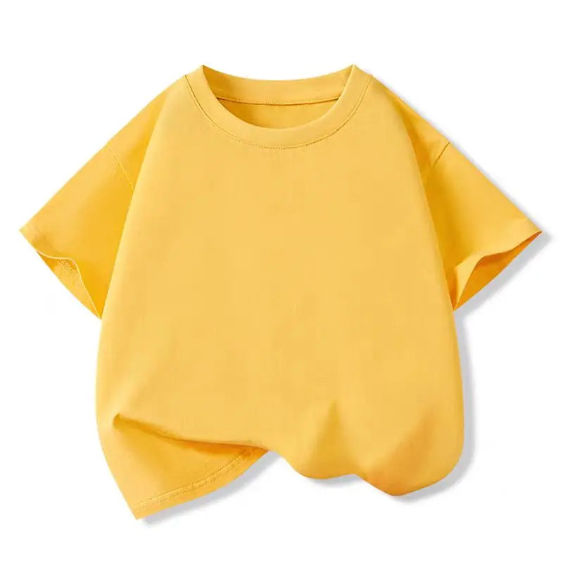 2-12 Years T-shirt for Girls Solid Soft Cotton 2025 Summer Pink Girl Tops Tee Fashion Sport Kids T Shirt Soft Cute Birthday Gift