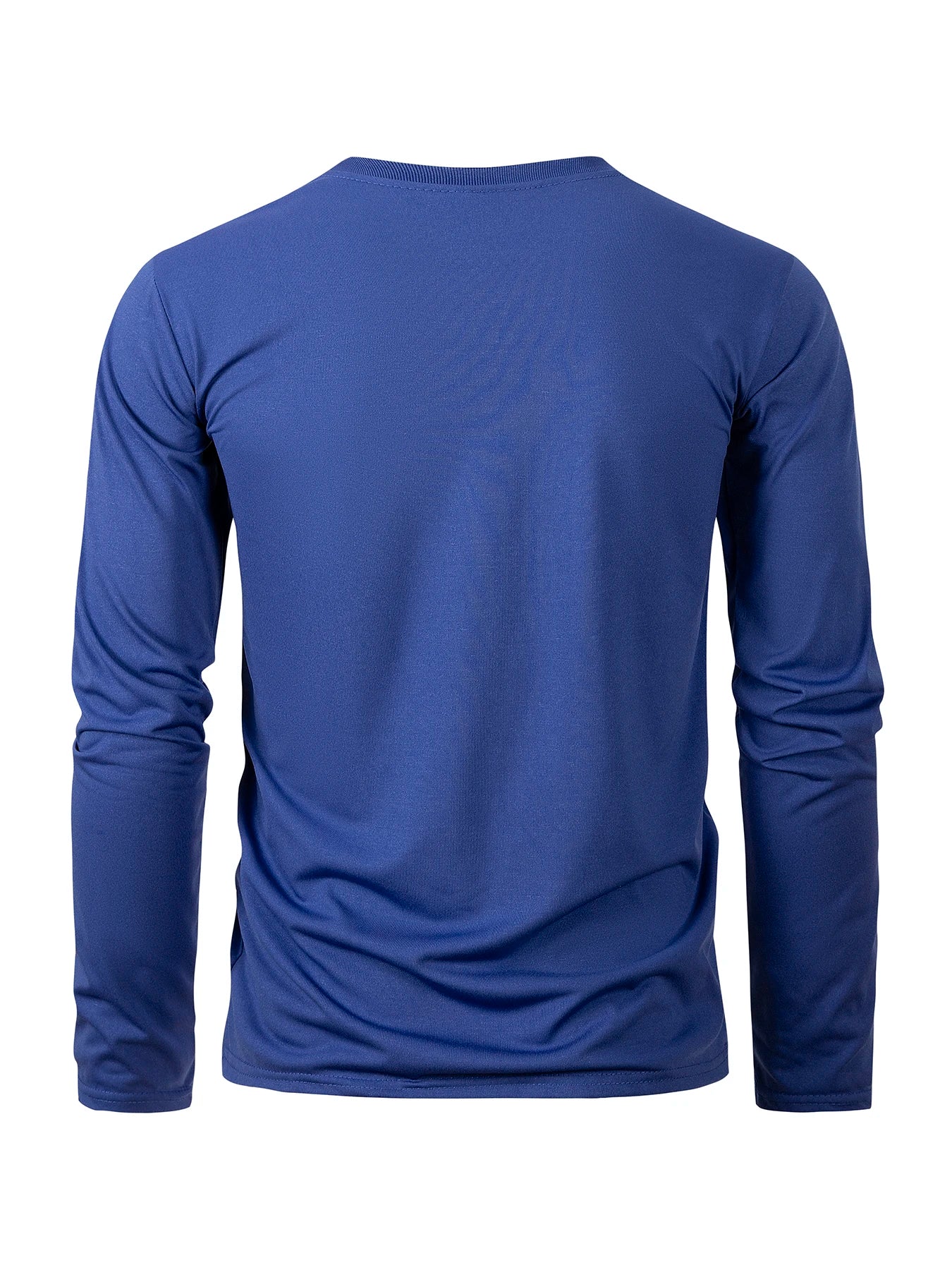Men's Casual Long-sleeve T-shirt Round Neck Shirt Pullover Tops Daily Solid Sports Breathable versatile Men's T-shirts Clothes