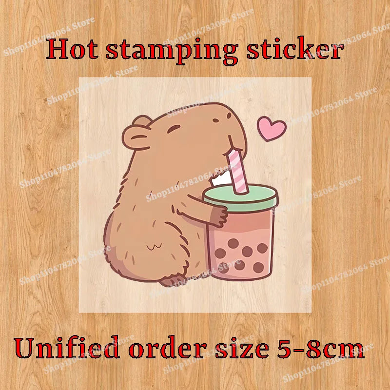 Kawaii Capybara Children's Clothing Lamb Wool Pullover Hoodies Boys Girls Winter Warm Thick Long Sleeved Sweatshirt Anime Gifts