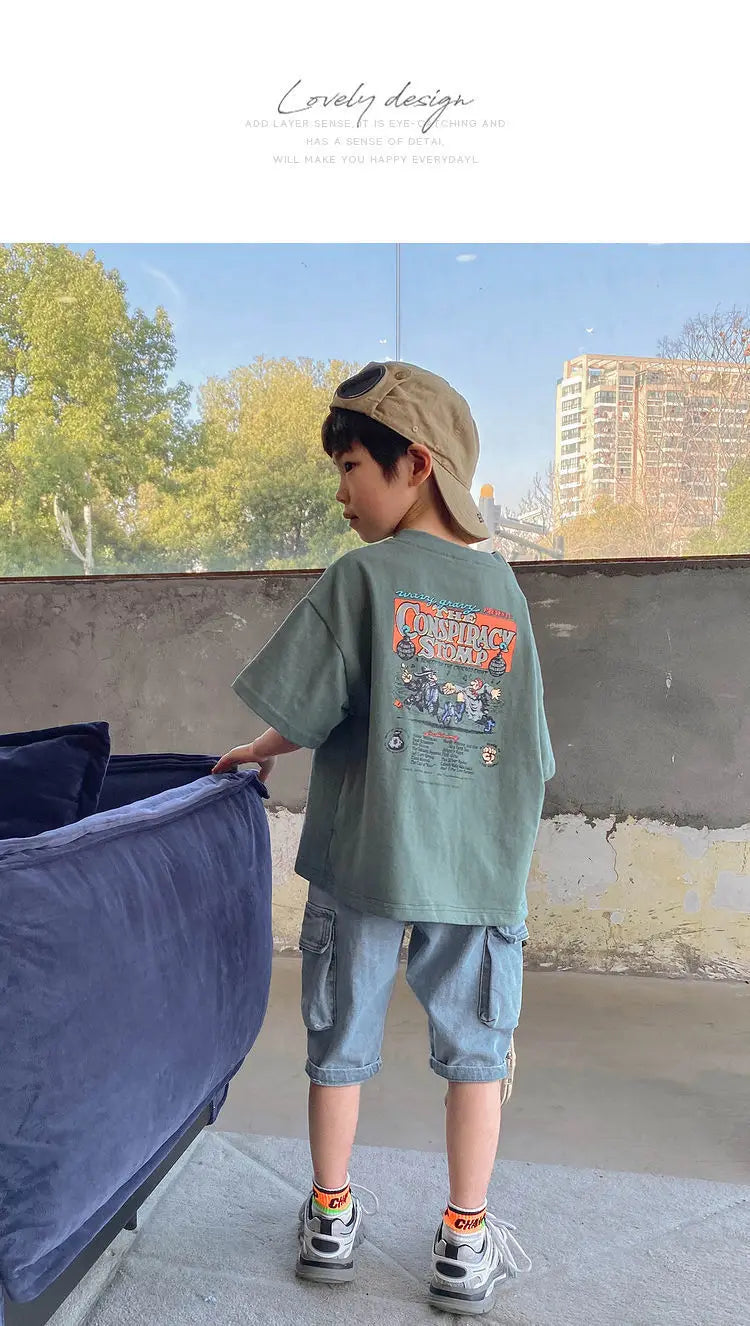 T-shirt For Boys Baby boy Clothes Short-sleeve Tee Children Top T shirt For Summer Toddler Child Kids Clothes New Arrival