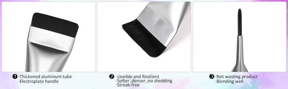 Flat Foundation brush, mask brush, makeup spatula, Liquid foundation brush, Korean cream brush, delicate makeup