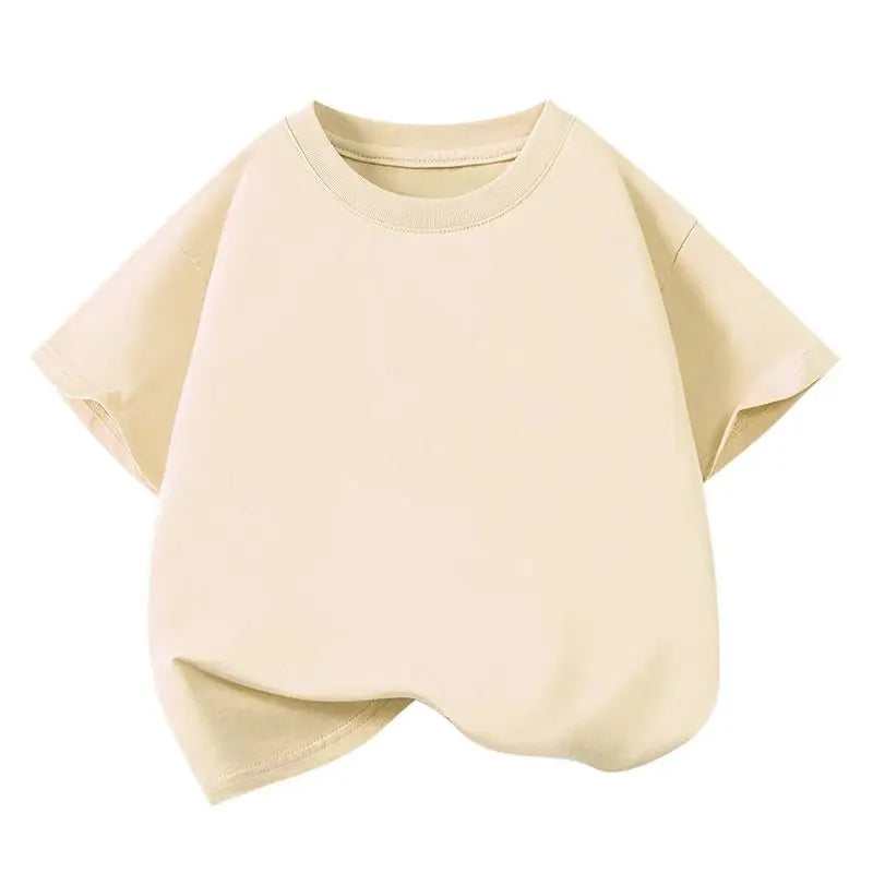 2-12 Years T-shirt for Girls Solid Soft Cotton 2025 Summer Pink Girl Tops Tee Fashion Sport Kids T Shirt Soft Cute Birthday Gift