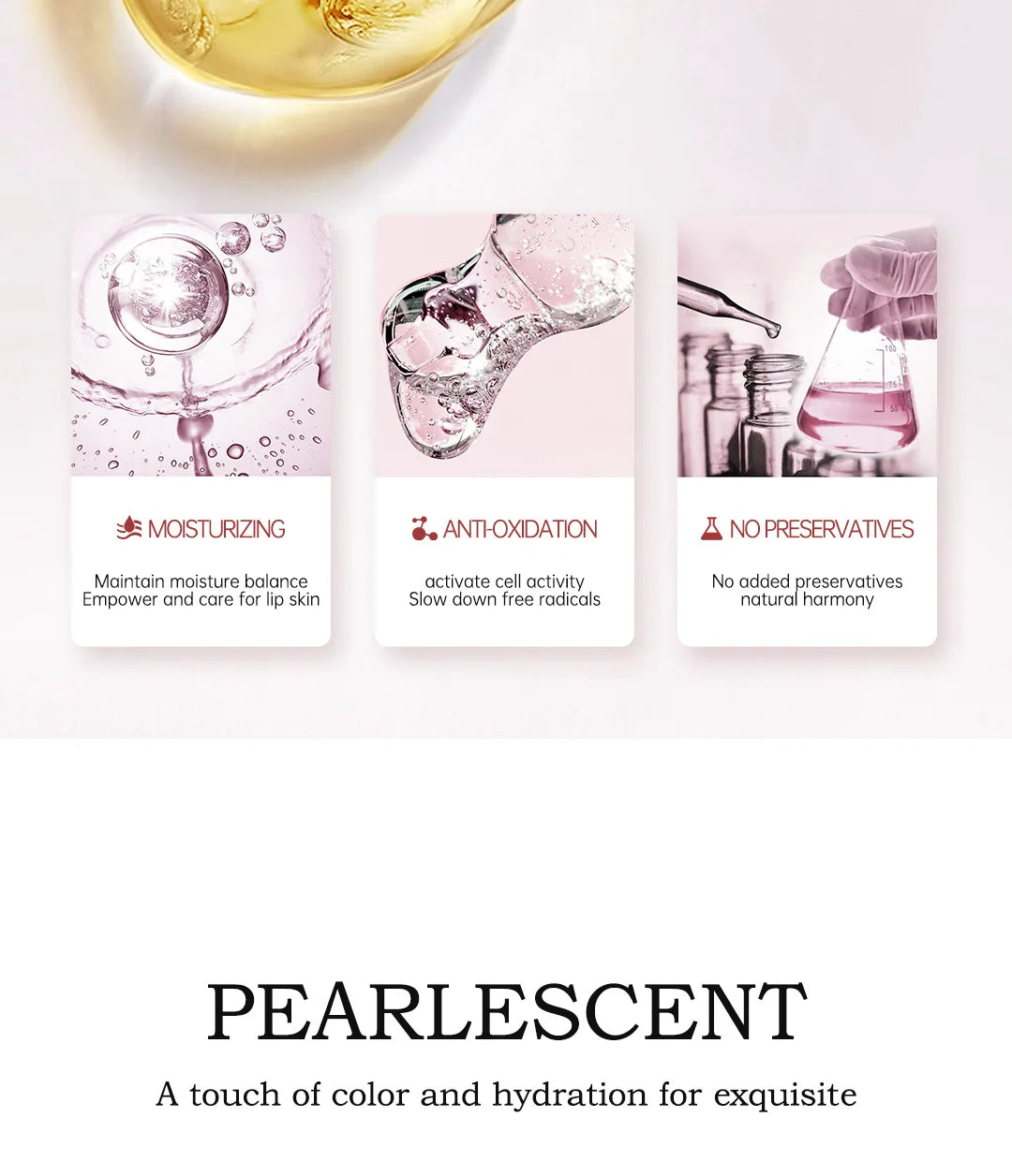 Makeup Non-sticky Non-fading Lipstick Pearlescent Long-lasting Moisturizing Fine Glitter Lip Gloss Hydrating Waterproof Lips Hot