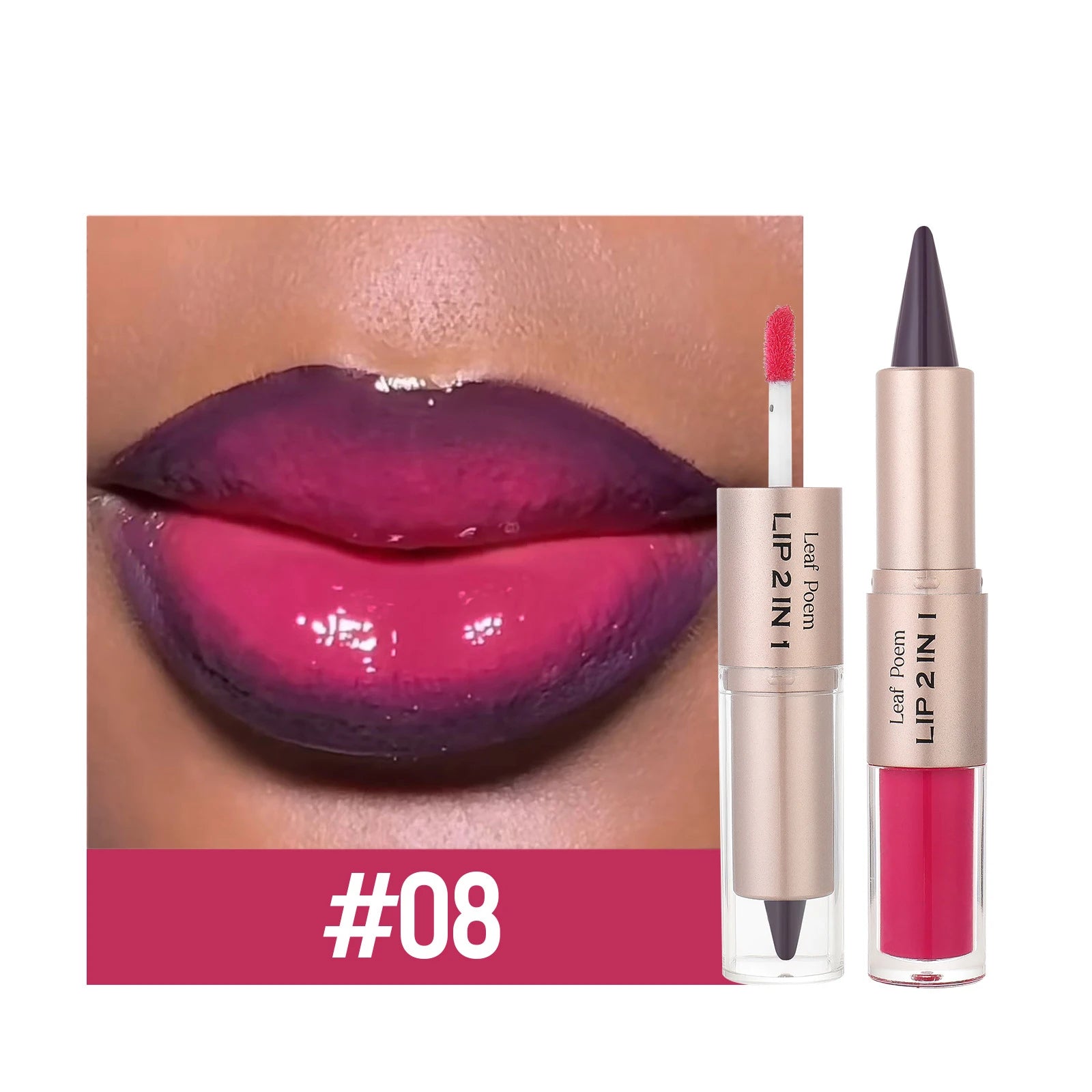 Long Lasting Velvet Matte Lipstick Double Head Lip Gloss Non-stick Cup Lip Gloss Tint Plumper Waterproof Lipstick Makeup