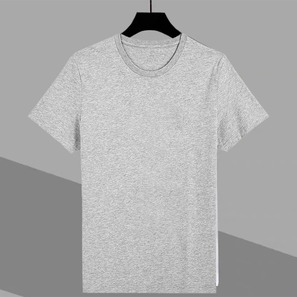 Hot Fashion T-shirts Mens Tee Breathable Comfort T Shirt Baselayer Unisex Basic Bottoming Round Neck Short Sleeve