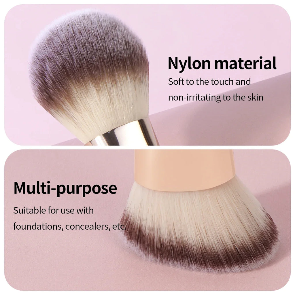 2PCS Foundation Makeup Brush Double-ended Flat/Angle Top Contour Brush for Beauty Blending Liquid Powder Concealer Cream