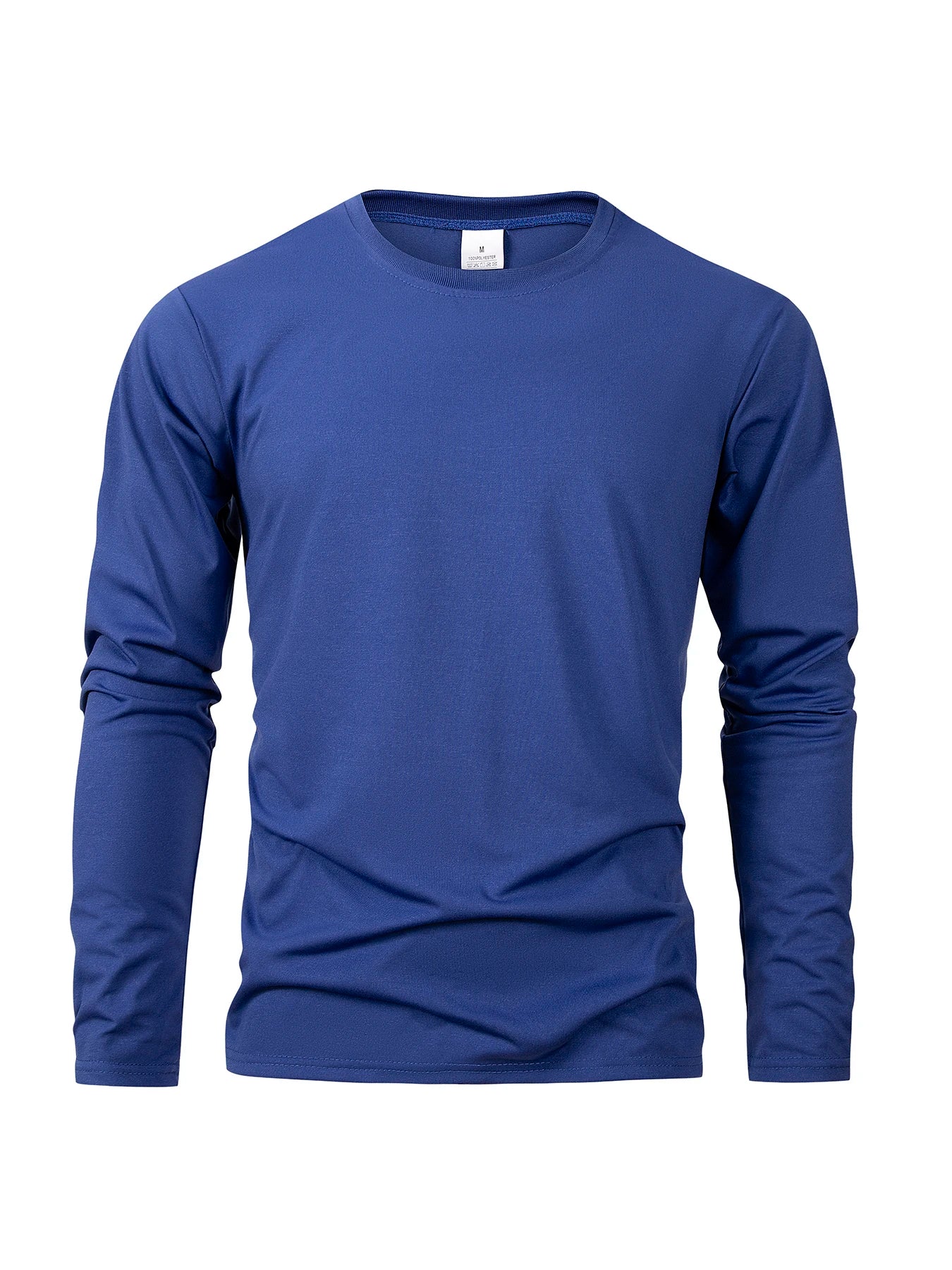 Men's Casual Long-sleeve T-shirt Round Neck Shirt Pullover Tops Daily Solid Sports Breathable versatile Men's T-shirts Clothes